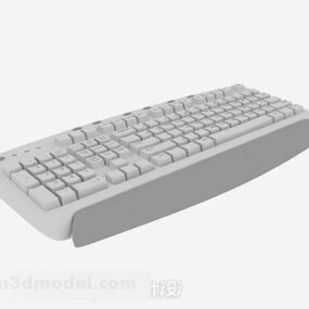 White Computer Keyboard V1 3d model