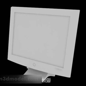 白いコンピューターモニターの3Dモデル