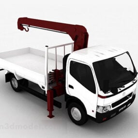 Hvid Crane Vehicle 3d-model