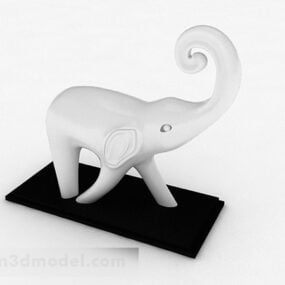 Model 3d White Elephant Bauble