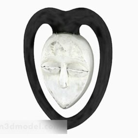 Біла маска для обличчя 3d модель