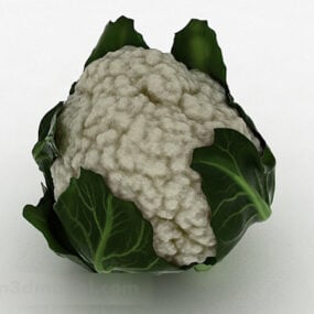 Mô hình 3d bắp cải hoa trắng