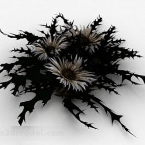 3д модель растения "Белый цветок одуванчика"