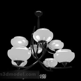 White Flower Chandelier V1 3d model