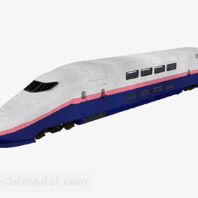 Transport ferroviaire à grande vitesse blanc modèle 3D
