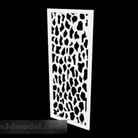 White Pattern Screen Partition 3d-modell