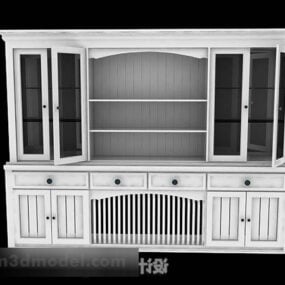 White Home Classic Bookcase 3d model