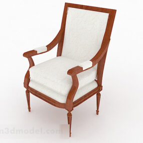 White Home Chair Furniture 3d model