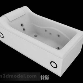 White Home Simple Bathtub 3d model