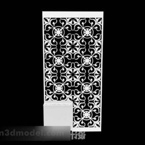 White Home Wooden Partition 3d model