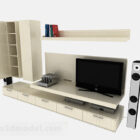 Witte houten tv-meubel thuis