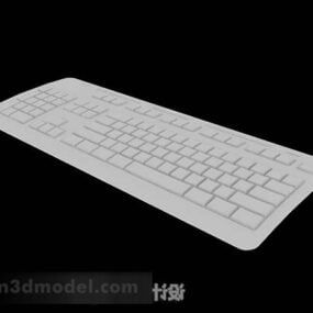 White Keyboard Design 3d model
