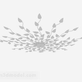 Λευκό Φύλλο Φωτιστικό Οροφής 3d μοντέλο