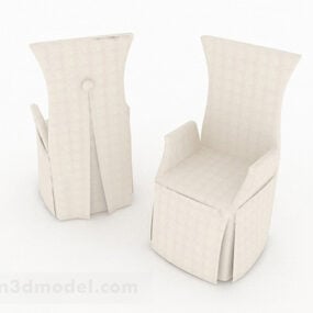 White Chair Furniture Design 3d model