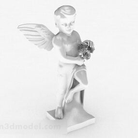 White Little Angel Bauble Design 3d model