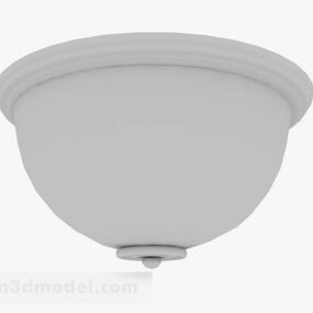 White Minimalist Ceiling Lamp Furniture 3d model