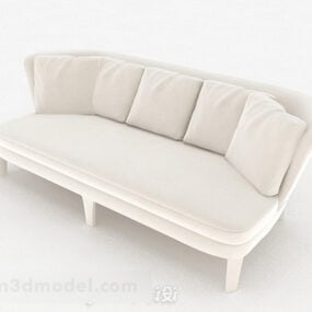 ミニマリストのマルチシートソファ家具デザイン3Dモデル
