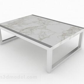 Valkoinen minimalistinen sohvapöytä 3d-malli