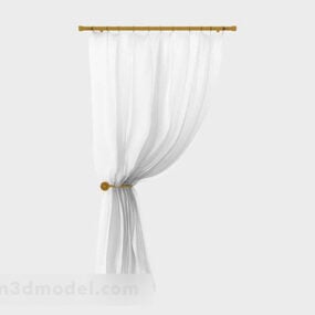 White Minimalistic Curtain 3d model