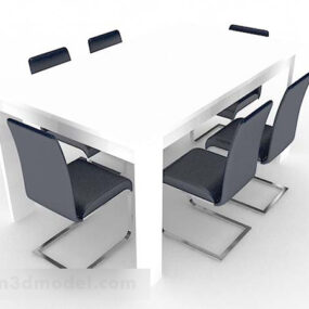 Minimalist Dining Table Chair 3d model