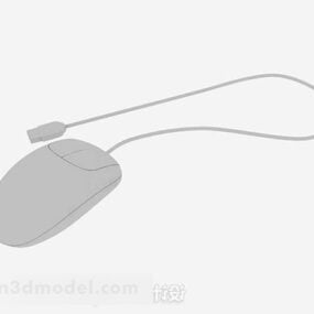 דגם תלת מימד של עכבר לבן מחשב