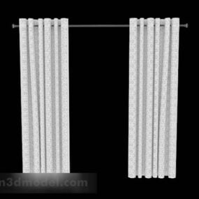 White Pattern Curtain 3d-modell