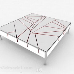 白色大理石咖啡桌3d模型