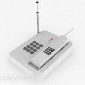 白い卓上電話3Dモデル