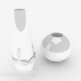White Porcelain Vase 3d model