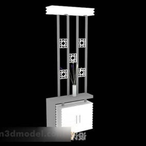 White Porch Cabinet Decoration 3d model