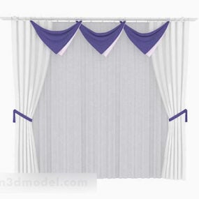 White Purple Curtain 3d model