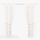 White Simple Home Curtains