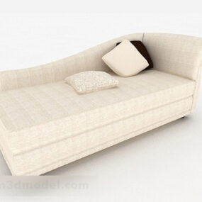 Beige Single Sofa Decor 3d model
