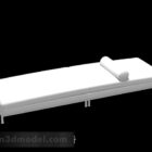 White sofa bench 3d model