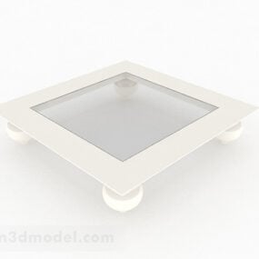 White Square Coffee Table 3d model