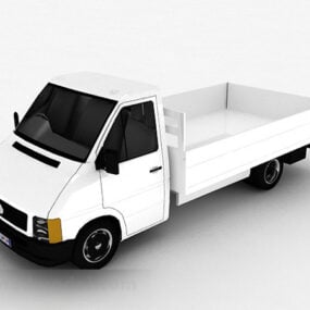 Τρισδιάστατο μοντέλο οχήματος λευκό φορτηγό