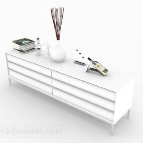 White Tv Cabinet 3d model
