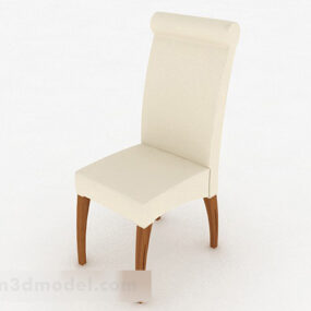 White Upholstered Home Chair 3d model