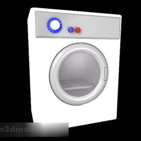 3D model pračky s bílou barvou
