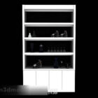 White Paint Wooden Display Cabinet