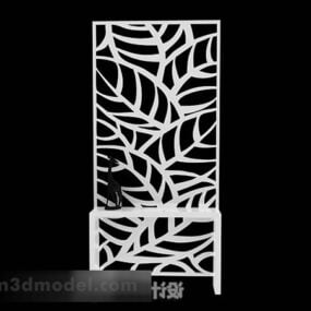 Wooden Partition Leaf Pattern 3d model