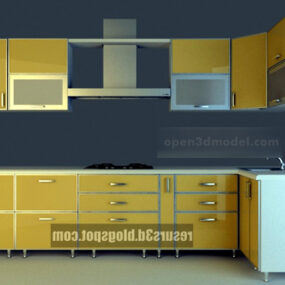 Kjøkkenskap Interiør 3d modell