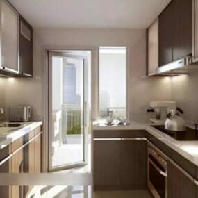 طراحی داخلی آشپزخانه مدرن مدل سه بعدی