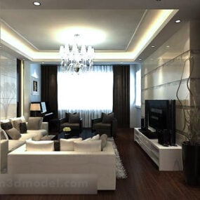 Apartment Living Room Interior V2 3d model