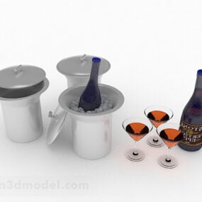 Kjøkkenvinflaske 3d-modell