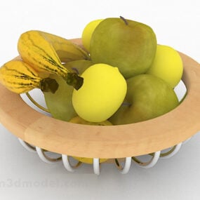 나무 과일 과일 바구니 3d 모델