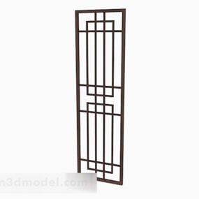 Wooden Chinese Partition 3d model