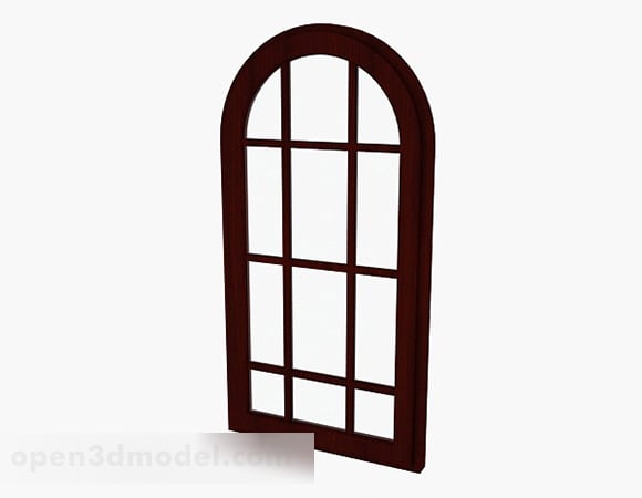 Wooden Arched Windows Design