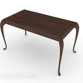 Wooden Brown Minimalistic Coffee Table 3d model