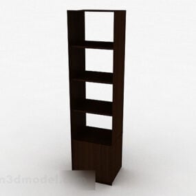 Wooden Brown Display Cabinet 3d model